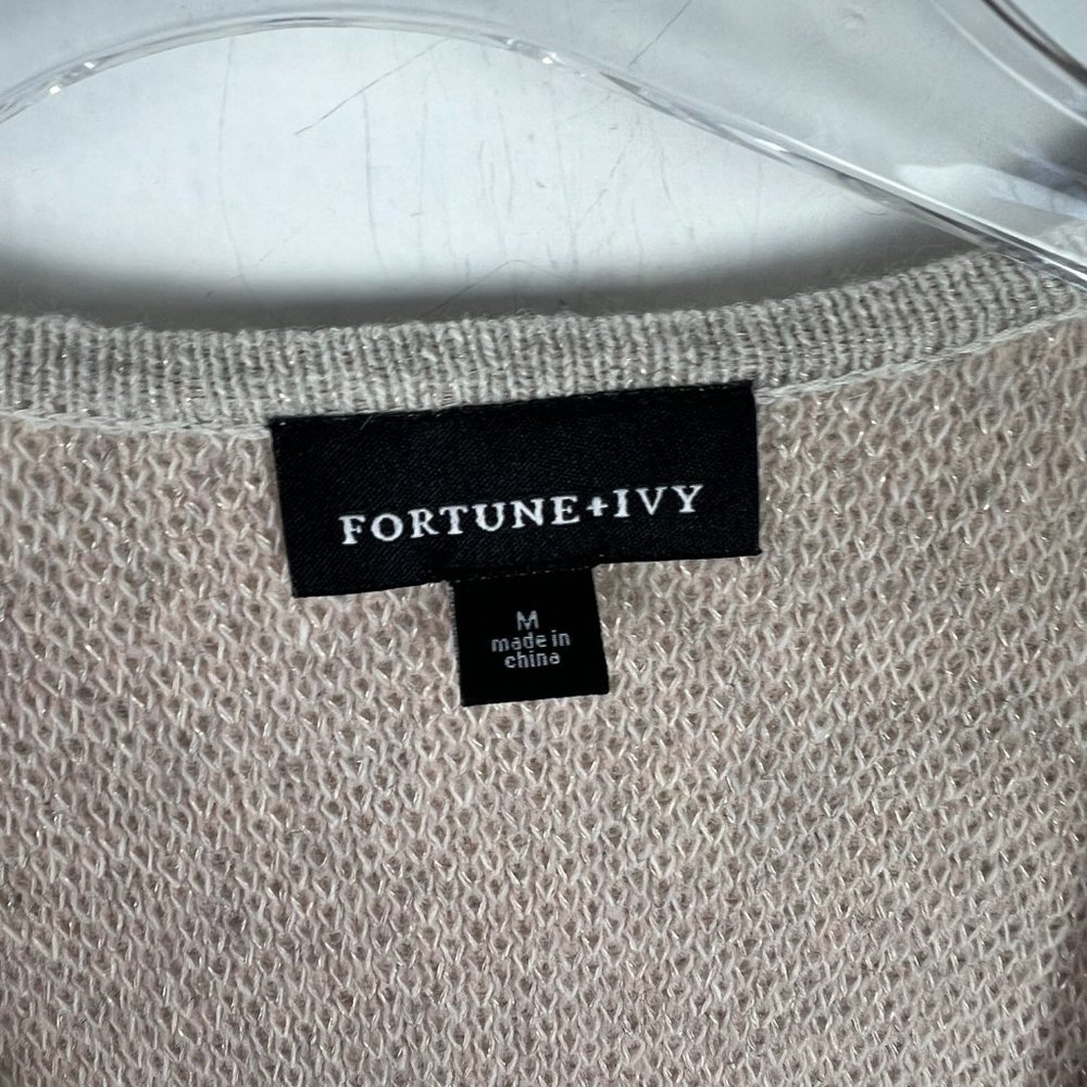 NWOT Stitch Fix Fortune & Ivy Striped Long Sleeve Open Cardigan Sweater Medium M - Picture 5 of 9
